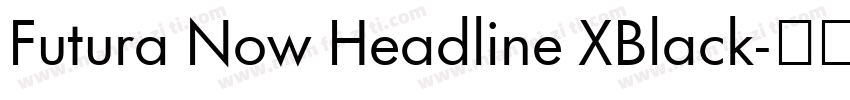 Futura Now Headline XBlack字体转换